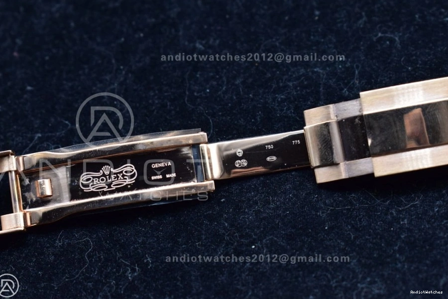 TopPick II on RG Edition GMF Bracelet 1:1 YachtMaster Blue RG A Best 1223 Ceramic 116685 1021